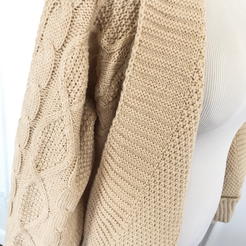 Cable Wrap Draped Cardigan Sweater - Picture 10 of 10